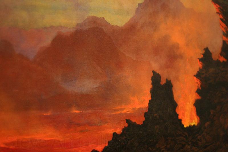 Jules Tavernier Kilauea Caldera, Sandwich Islands,